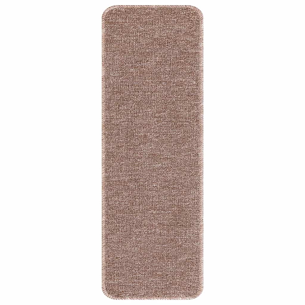 Skridsikre Trappemåtter 15 pcs Lysebrun 60 x 25 cm PP