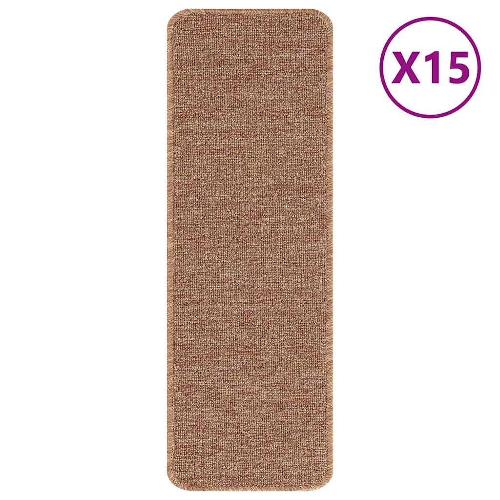 Skridsikre Trappemåtter Latex bagside 15 pcs Gul 60 x 25 cm PP