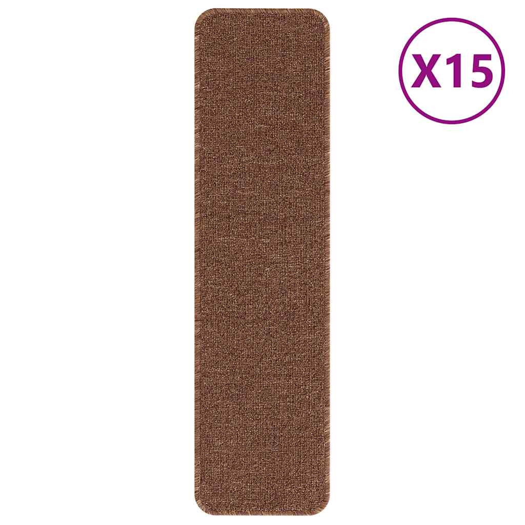 Skridsikre Trappemåtter Latex bagside 15 pcs Gul 75 x 20 cm PP