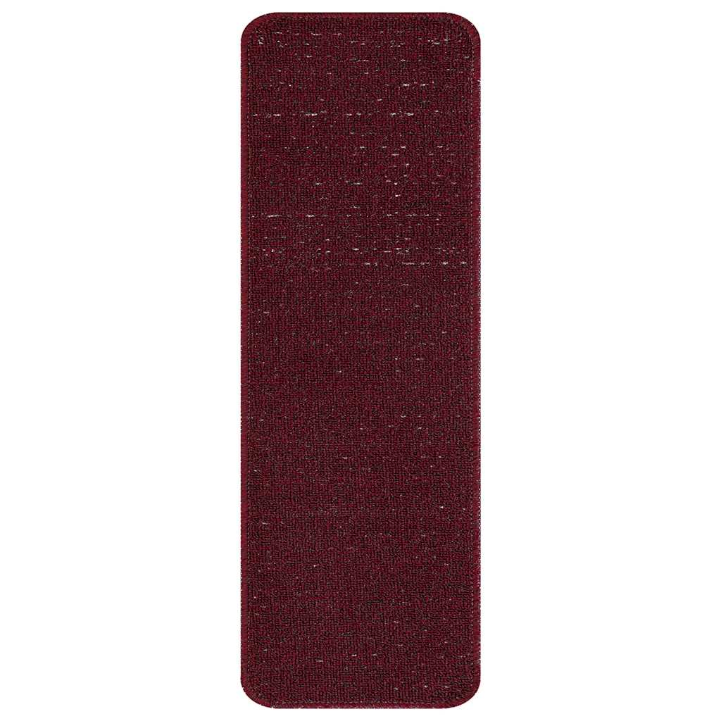 Skridsikre Trappemåtter 15 pcs Bordeaux 60 x 25 cm PP