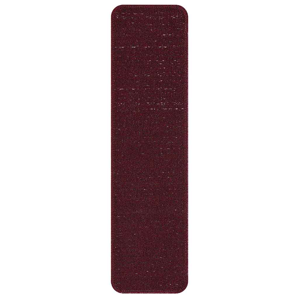 Skridsikre Trappemåtter 15 pcs Bordeaux 75 x 20 cm PP