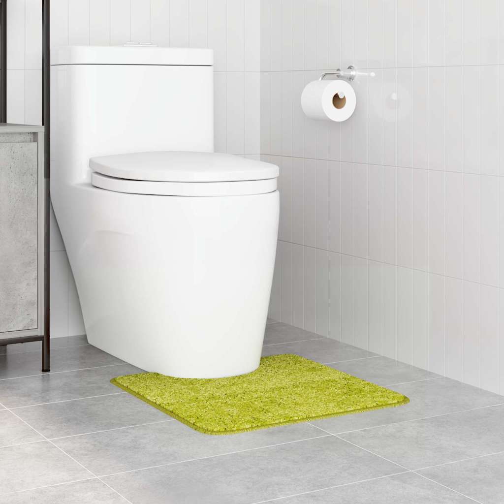 Skridsikker badeværelsesmåtte med toiletudskæring Grøn