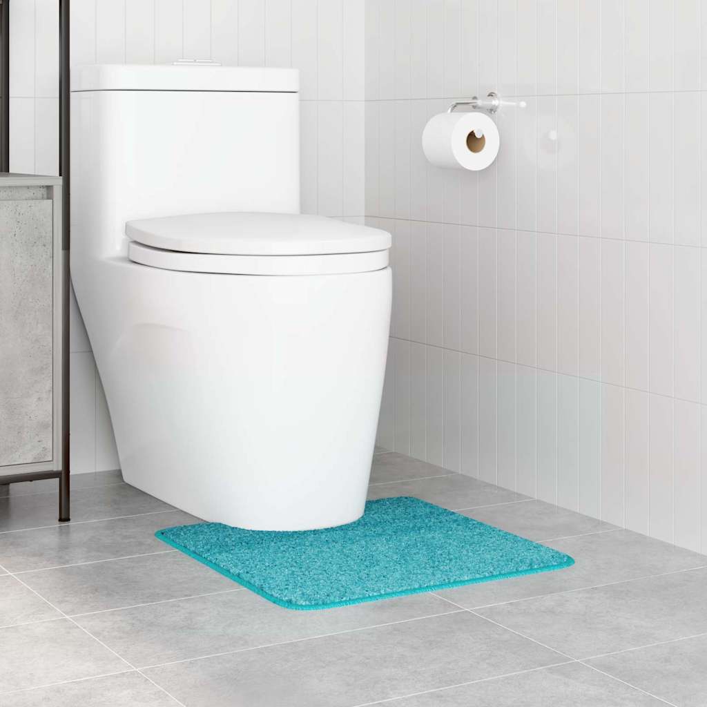 Skridsikker badeværelsesmåtte med toiletudskæring Turkis