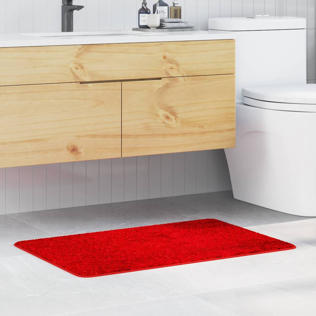 Antiskrid Badmåtte Rød 60 x 90 cm PP billede