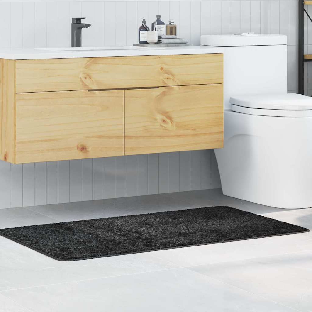 Antiskrid Badmåtte Mørkegrå 70 x 120 cm PP billede