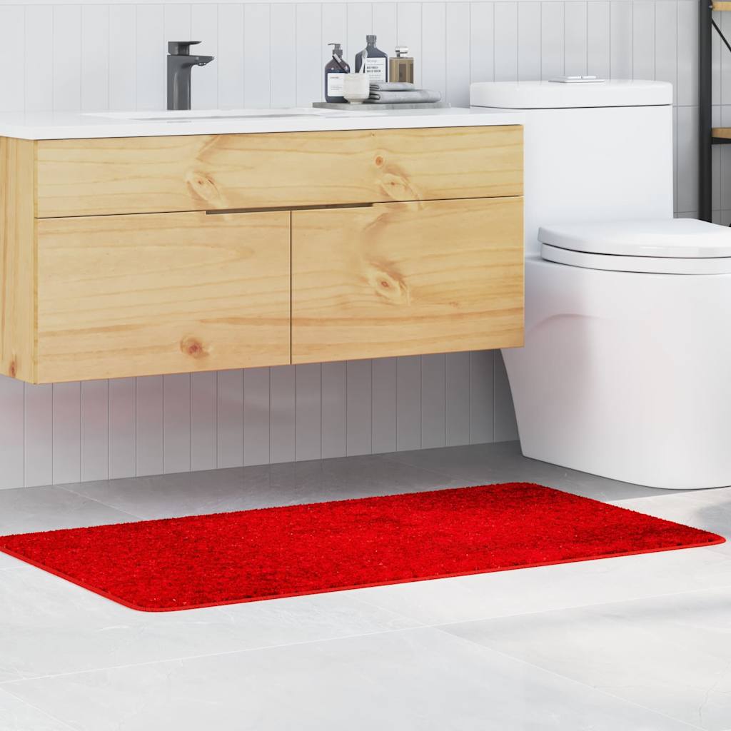 Antiskrid Badmåtte Rød 70 x 120 cm PP billede