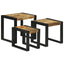 Nesting Bord 3 pcs Brun og sort Massiv mango træ og metal