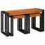 Nesting Bord 3 pcs Brun og sort Massivt akacietræ og metal