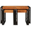 Nesting Bord 3 pcs Brun og sort Massivt akacietræ og metal