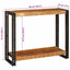 Konsolbord med hylde Brun 90 x 33 x 75 cm Massivt mangotræ