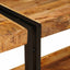 Konsolbord med hylde Brun 160 x 33 x 75 cm Massivt mangotræ
