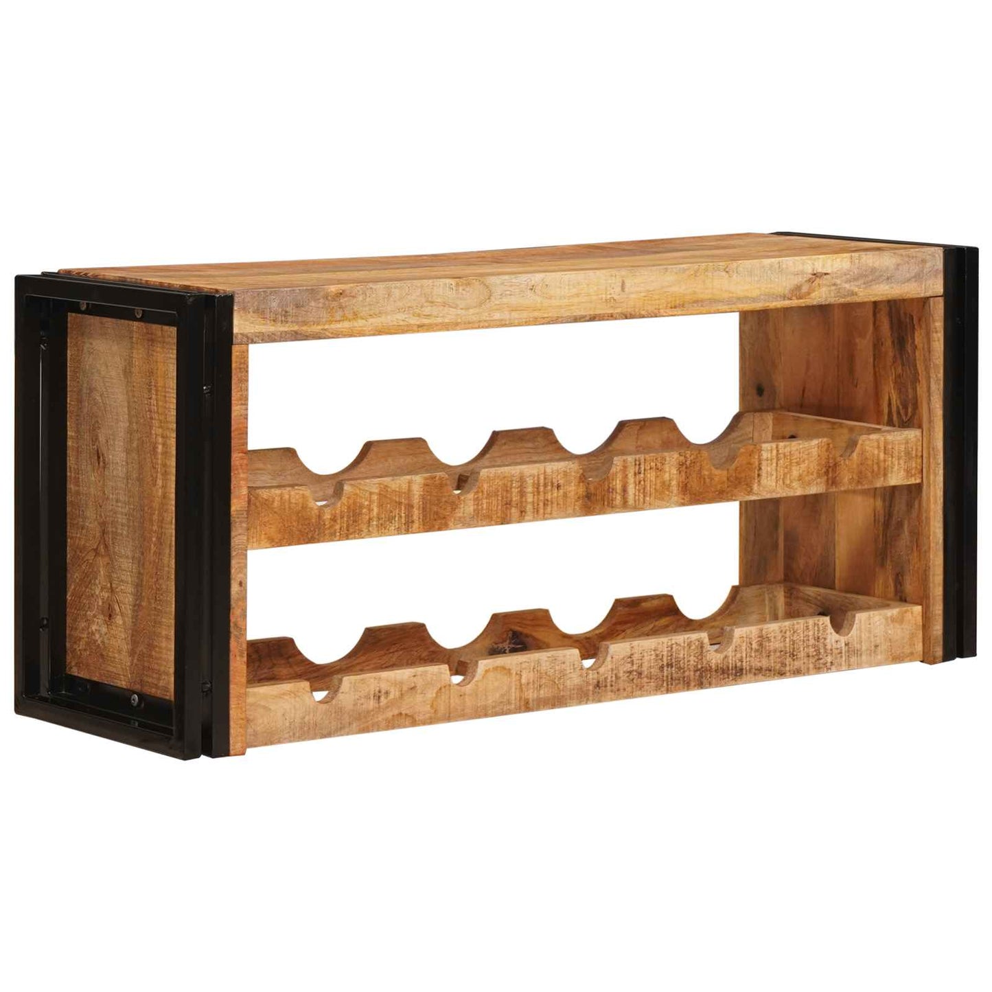 Vinfad Brun 100 x 45 x 33 cm Solid Grov Mango Træ