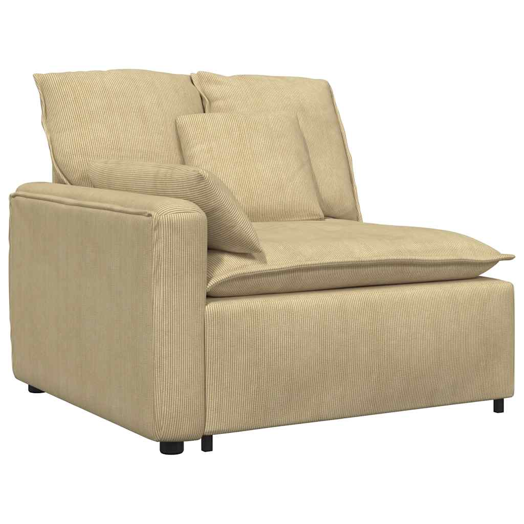 modulsofa med fodskammel og hynder grågrøn