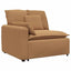 modulsofa med fodskammel og hynder beige