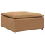 modulsofa med fodskammel og hynder beige