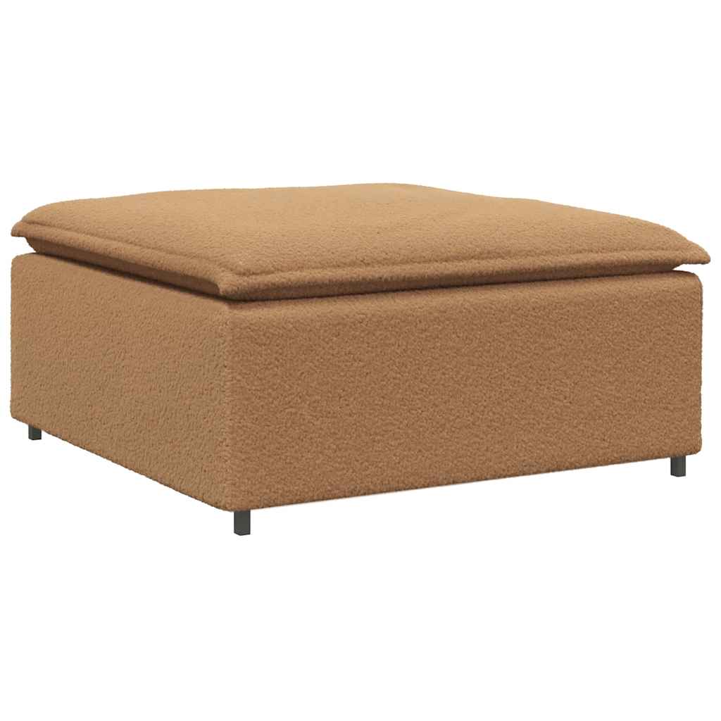 modulsofa med fodskammel og hynder beige