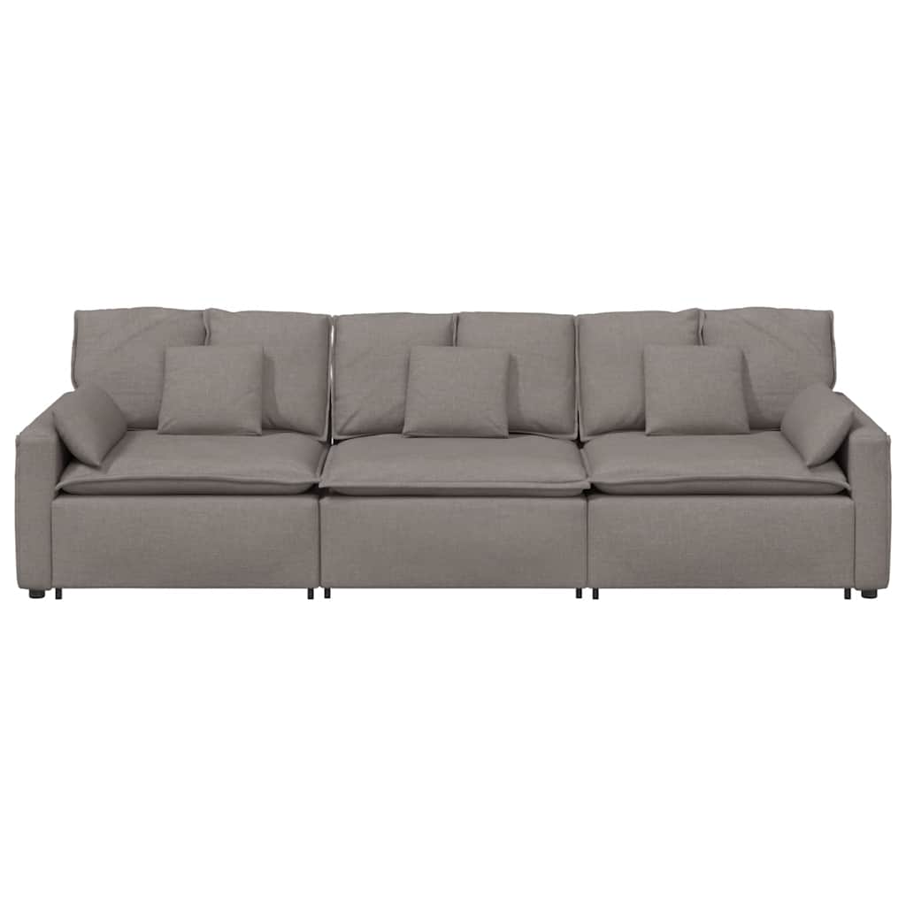 modulsofa med hynder gråbrun