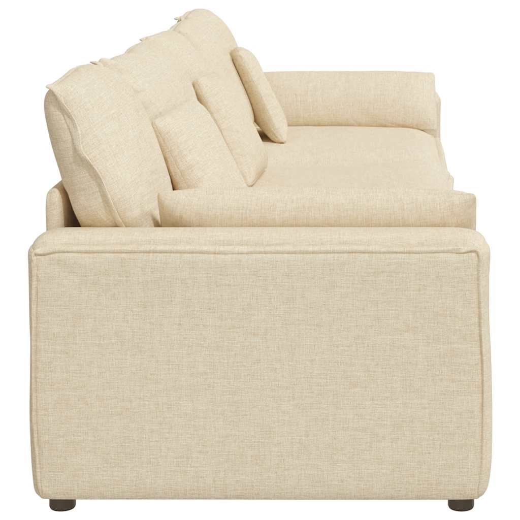 modulsofa med hynder cremefarvet