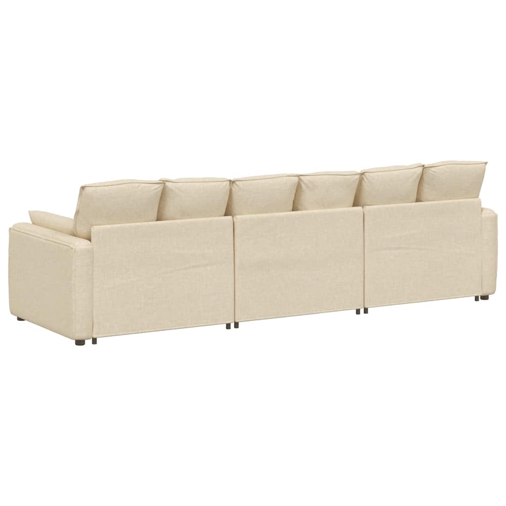 modulsofa med hynder cremefarvet