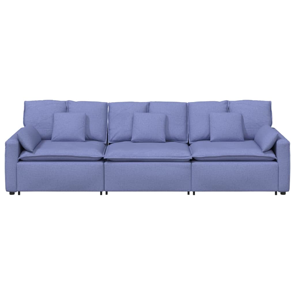 modulsofa med hynder jeansblå