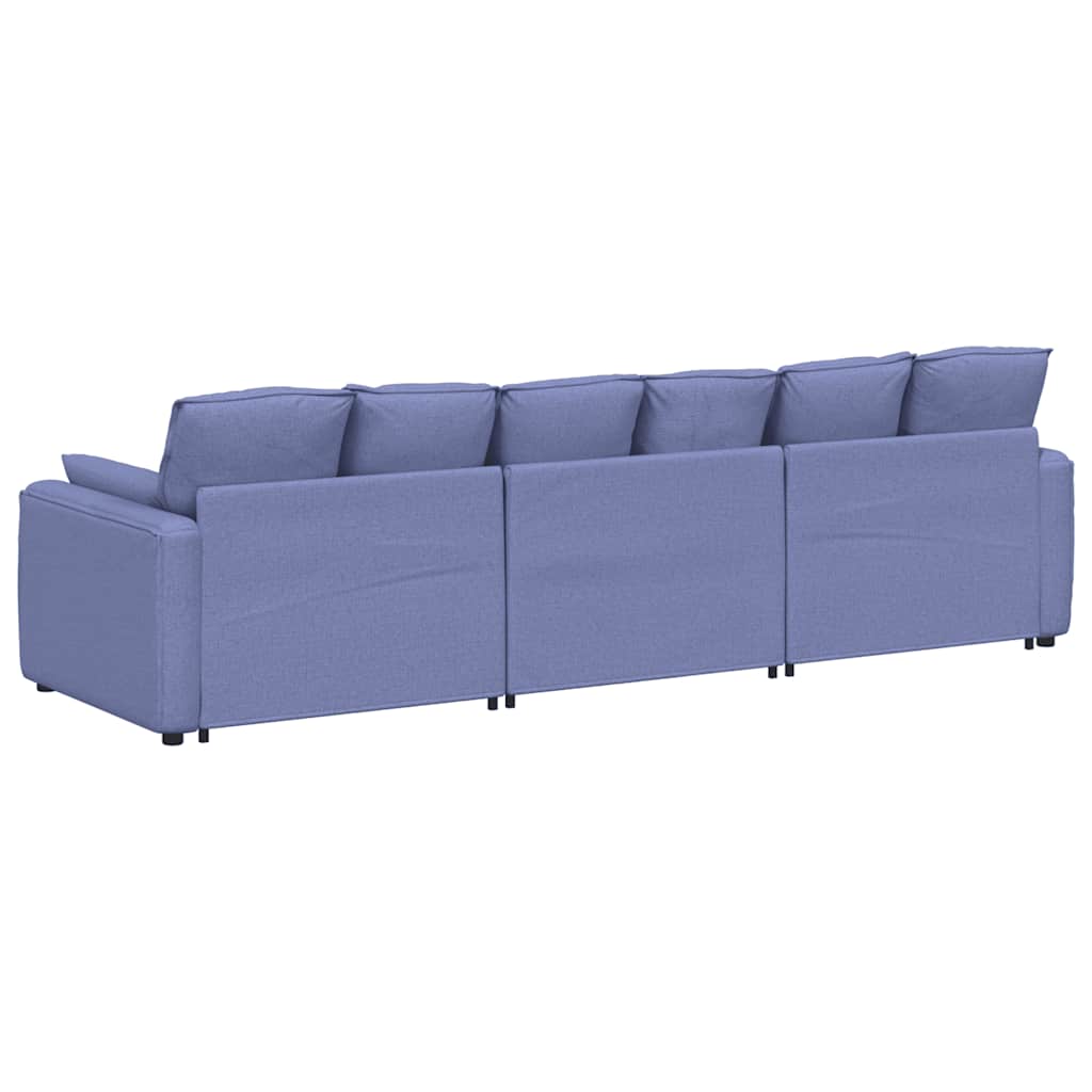 modulsofa med hynder jeansblå