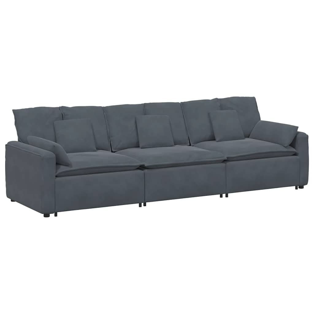 modulsofa med hynder mørkegrå
