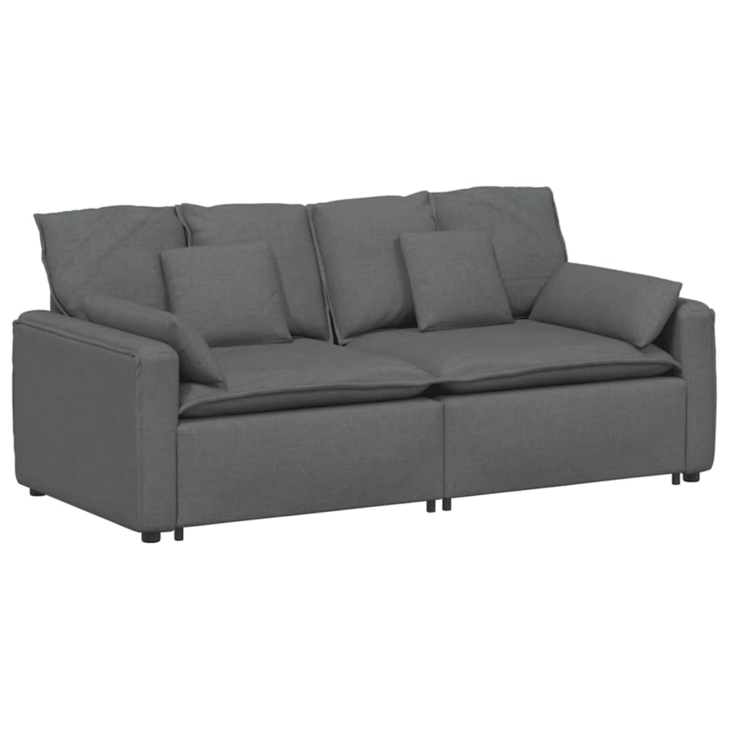 modulsofa med hynder mørkegrå