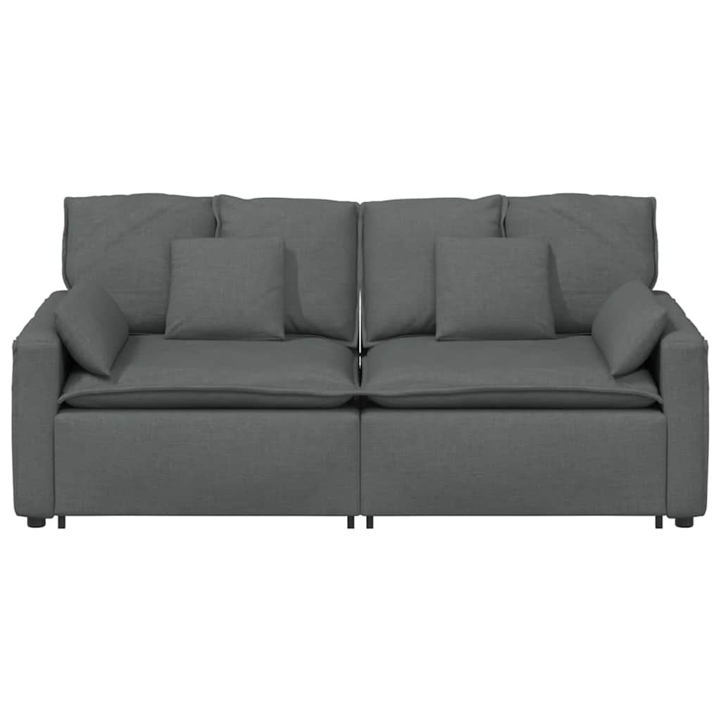 modulsofa med hynder mørkegrå