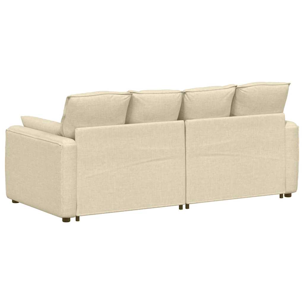 modulsofa med hynder cremefarvet