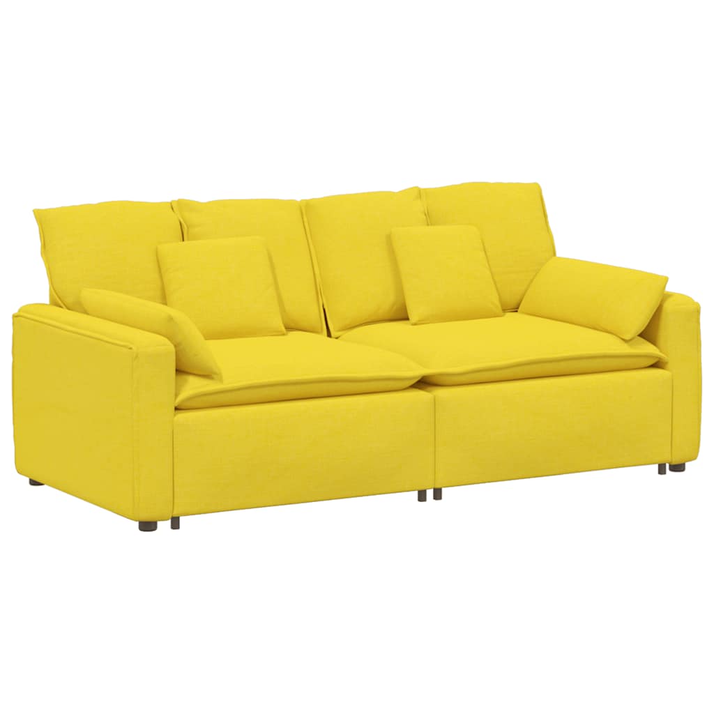 modulsofa med hynder lysegul