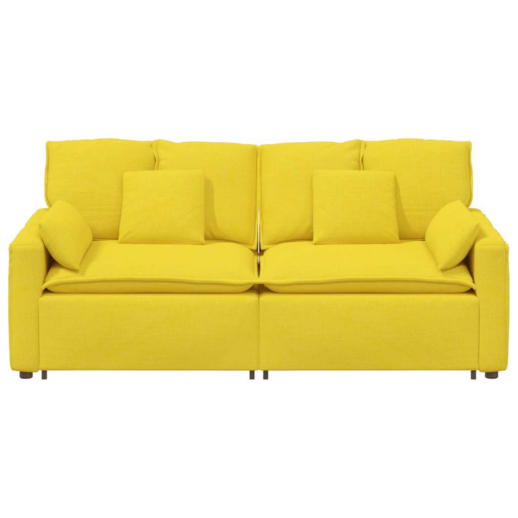 modulsofa med hynder lysegul