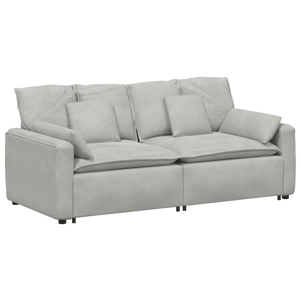 modulsofa med hynder lysegrå