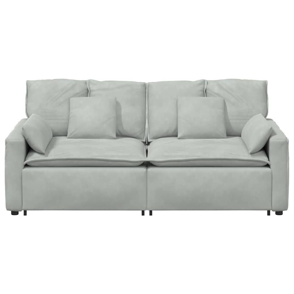modulsofa med hynder lysegrå