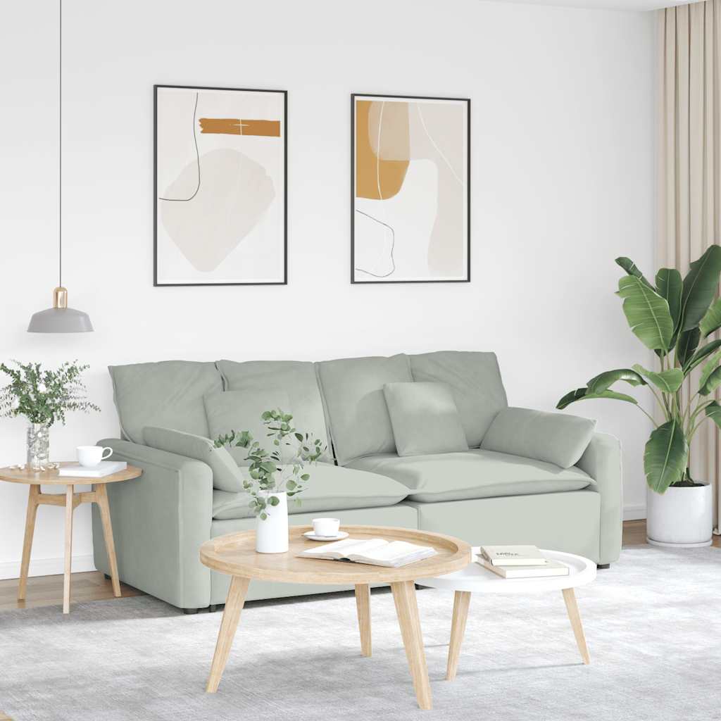 modulsofa med hynder lysegrå