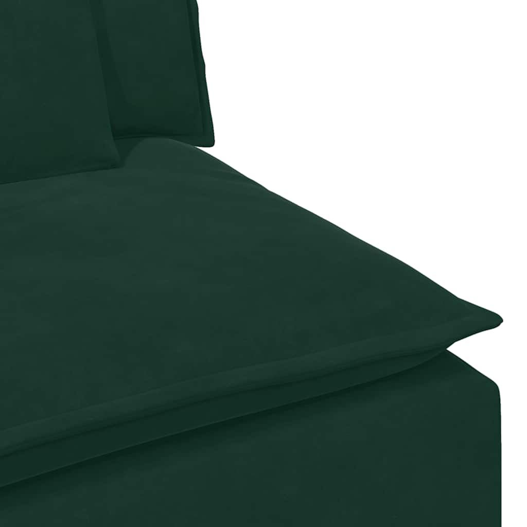 modulsofa med hynder mørkegrøn