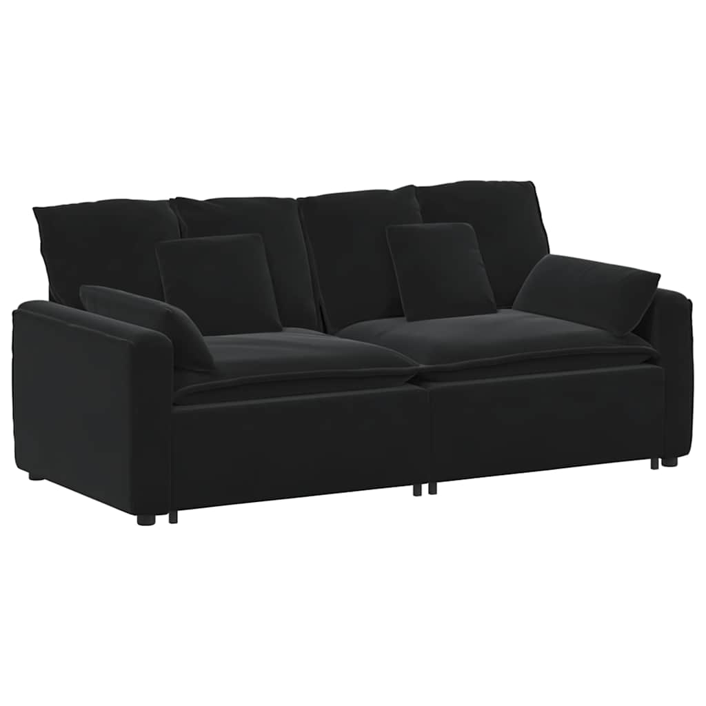 modulsofa med hynder sort
