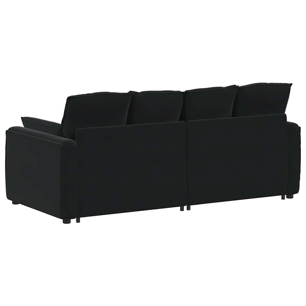 modulsofa med hynder sort