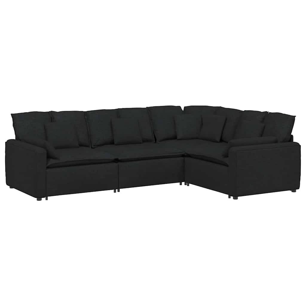 modulsofa med hynder stof sort