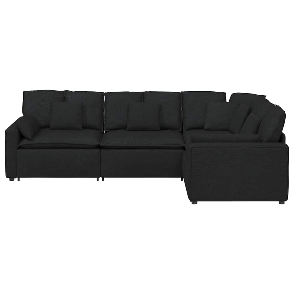modulsofa med hynder stof sort