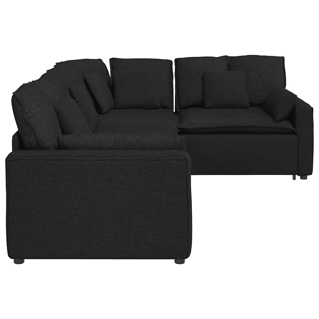 modulsofa med hynder stof sort