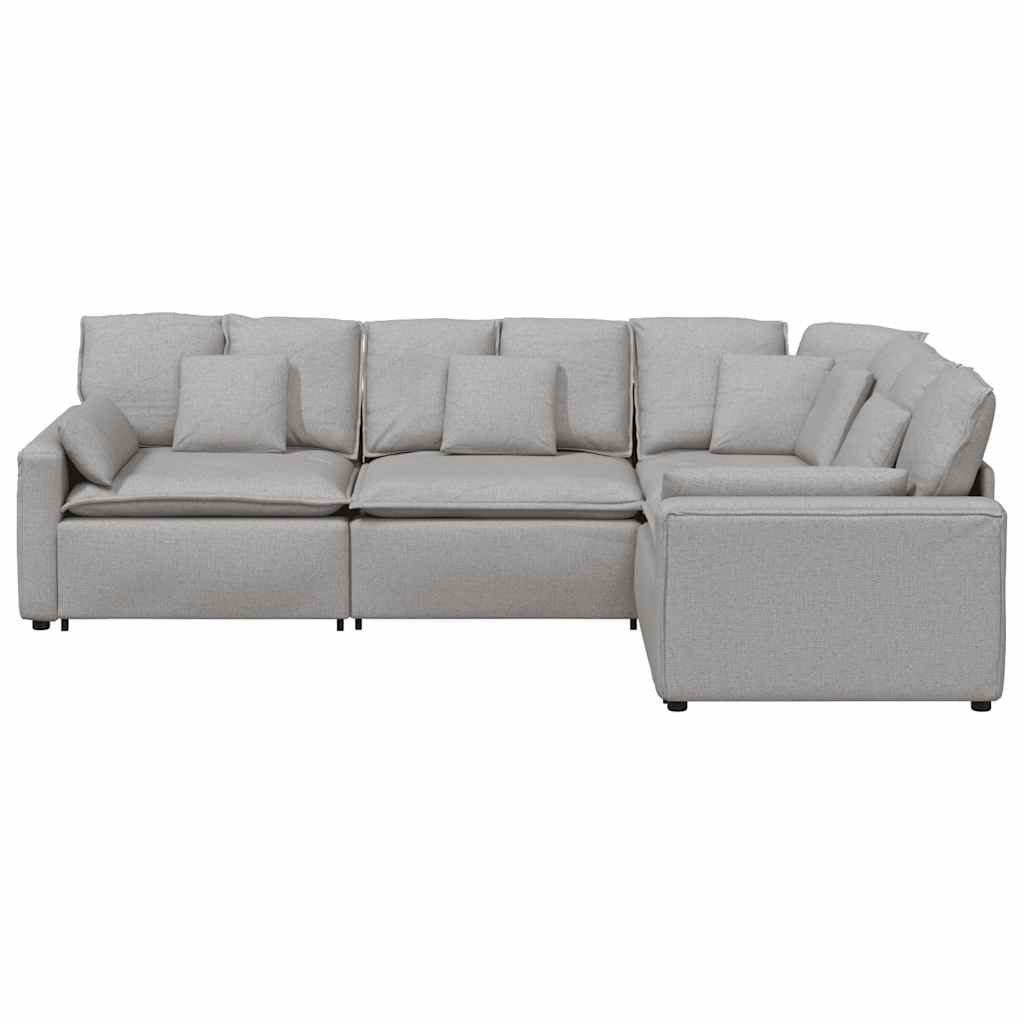 modulsofa med hynder stof skygrå