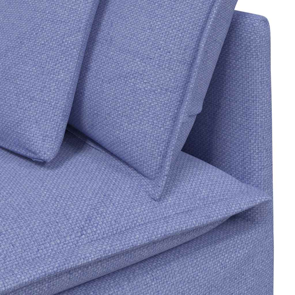 modulsofa med hynder stof jeansblå