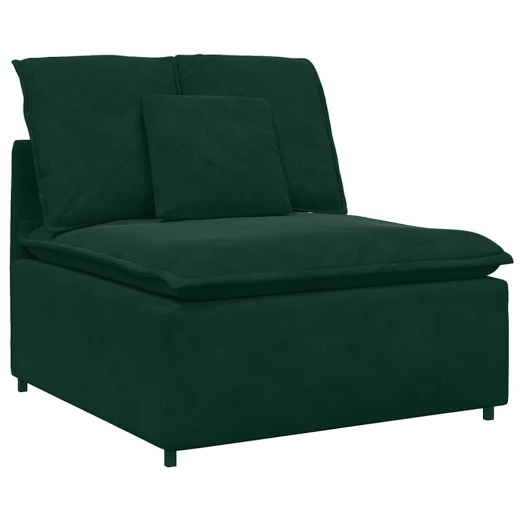 modulsofa med hynder fløjl mørkegrøn