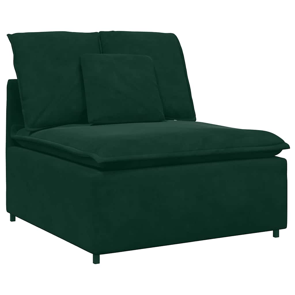 modulsofa med hynder fløjl mørkegrøn