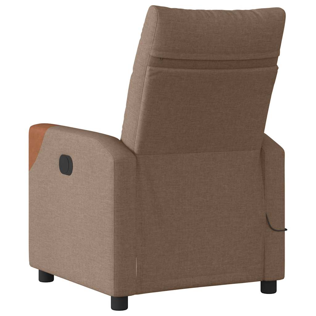 eldrevet massagestol stof brun
