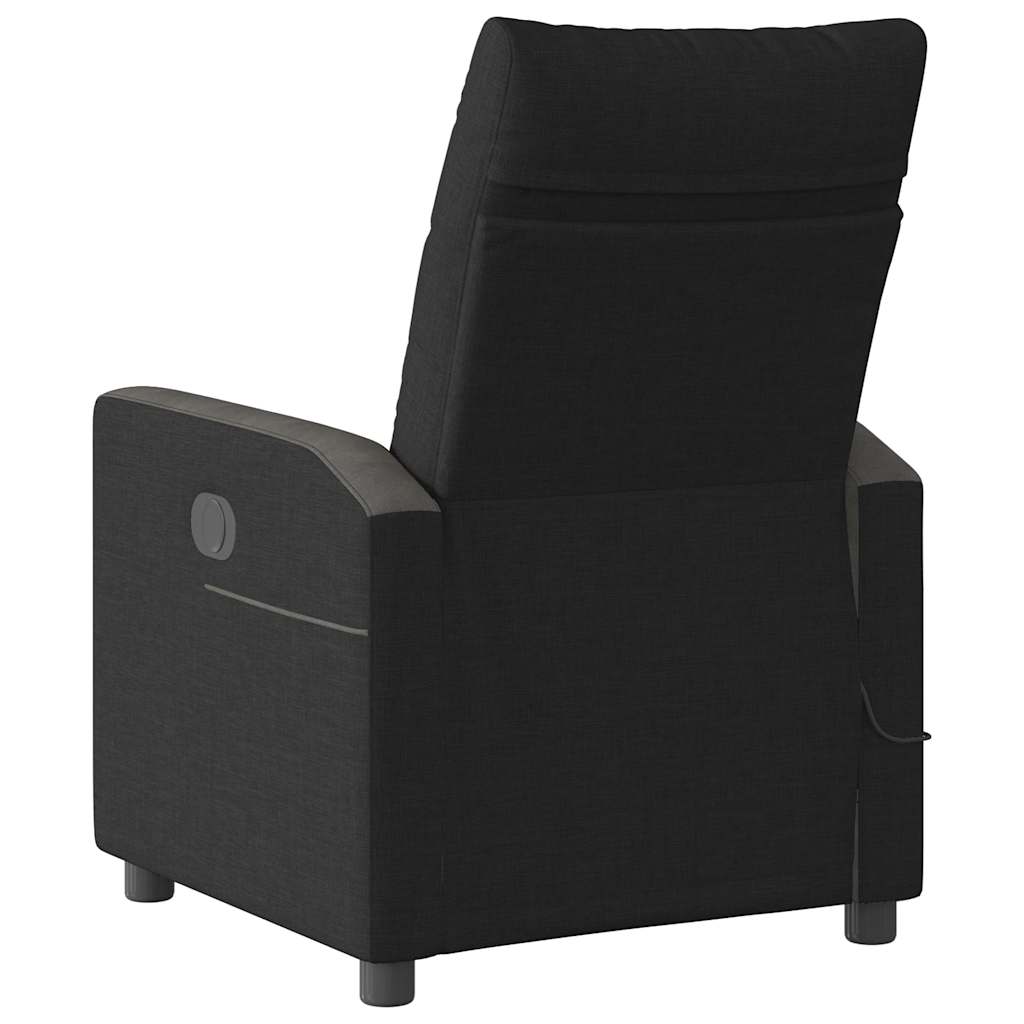 eldrevet massagestol stof sort