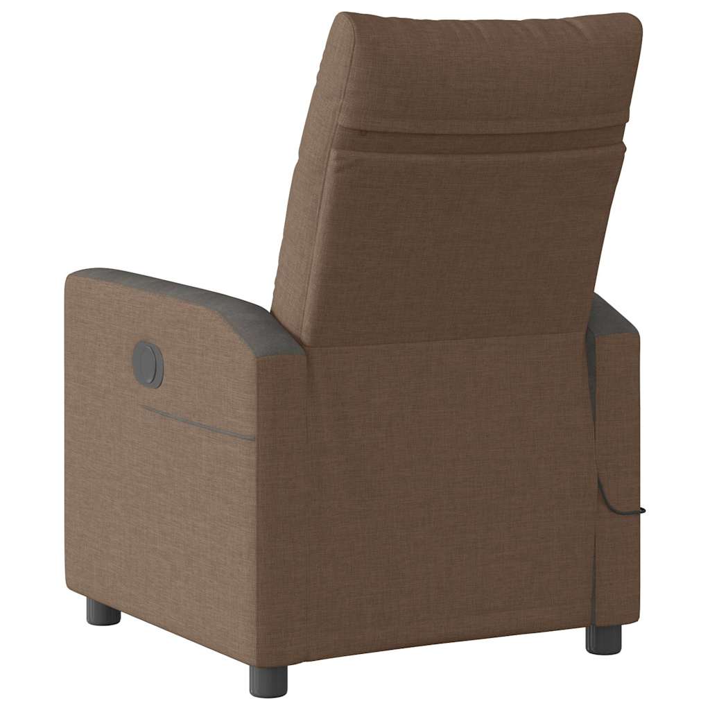 eldrevet massagestol stof brun