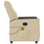eldrevet massagestol stof cremefarvet