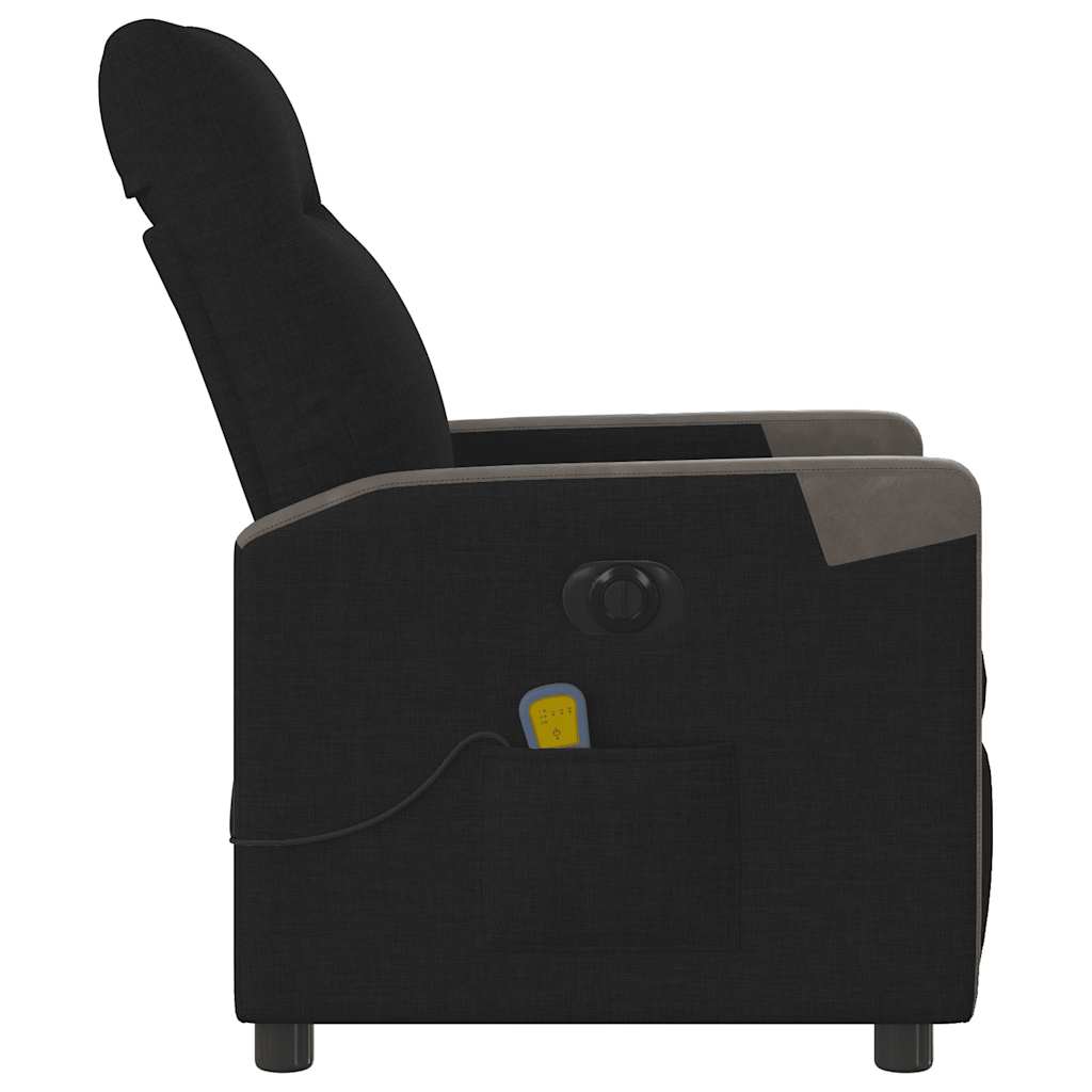 eldrevet massagestol stof sort