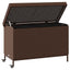 opbevaringsboks med hjul 110x55x73 cm polyrattan brun